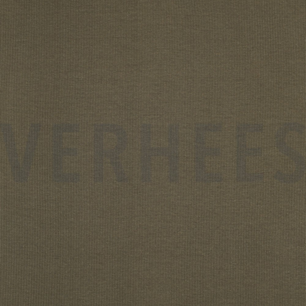 RIB BOORDSTOF GOTS LEGERGROEN