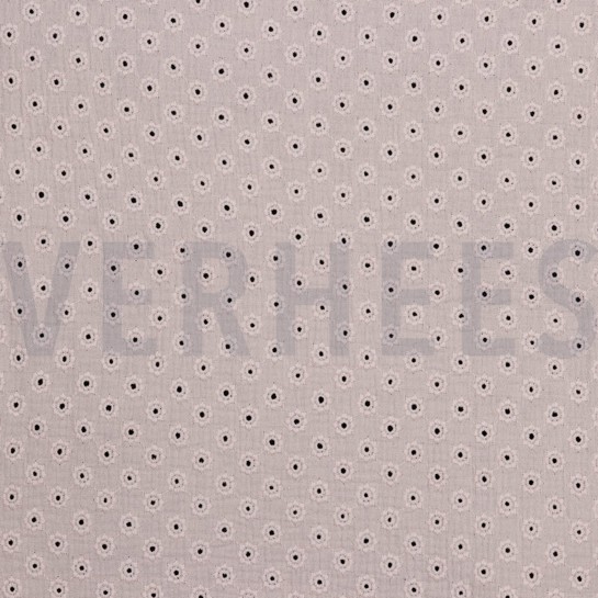 DOUBLE GAUZE EMBROIDERY FLOWERS SOFT ROSE #7