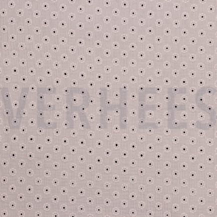 DOUBLE GAUZE EMBROIDERY FLOWERS SOFT ROSE (hover)