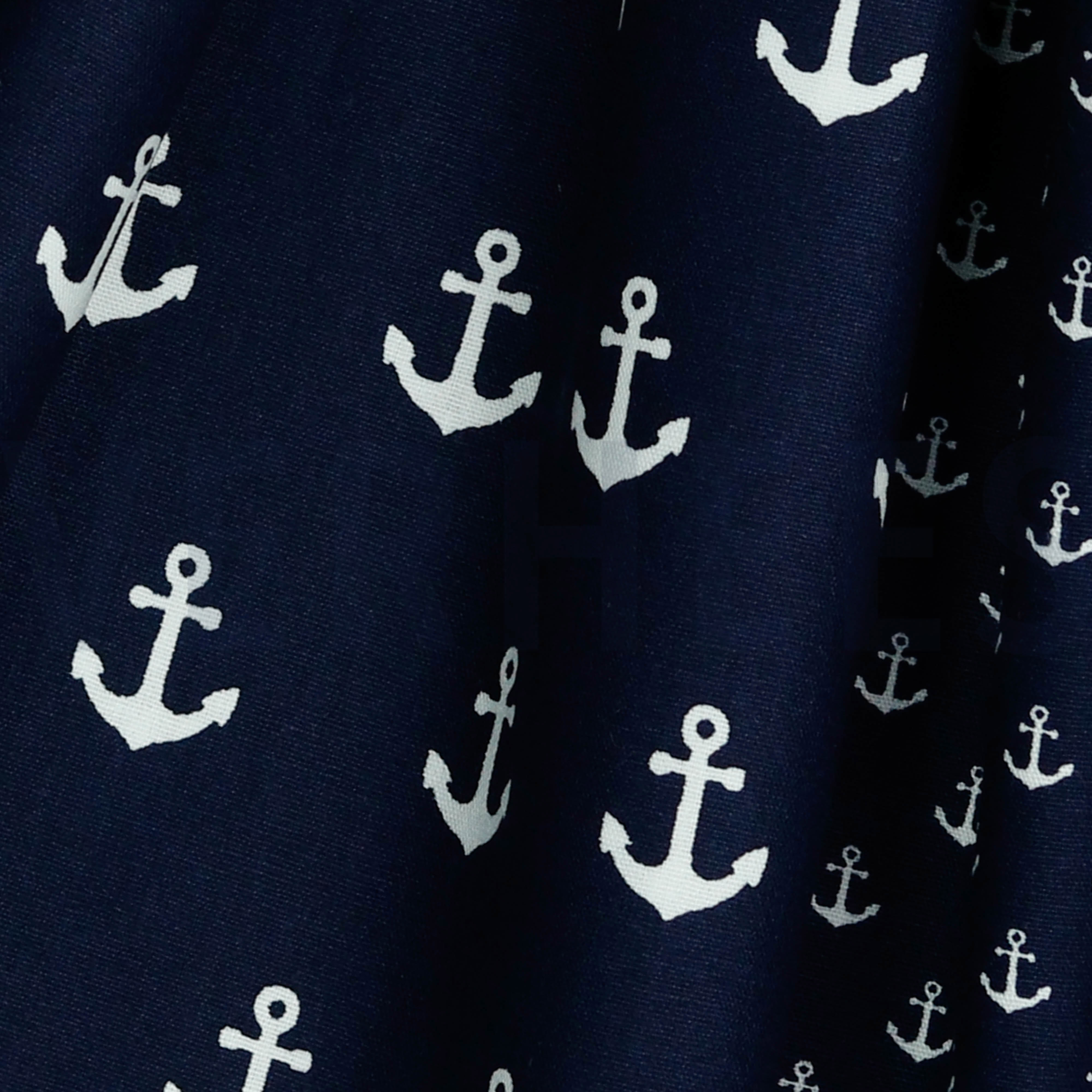 KATOENEN POPLIN ANKERS 