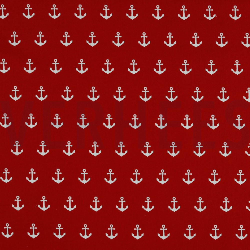 POPLIN ANCHORS RED