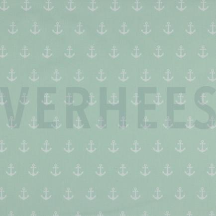 KATOENEN POPLIN ANKERS MINT (hover)