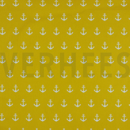 POPLIN ANCHORS YELLOW #7