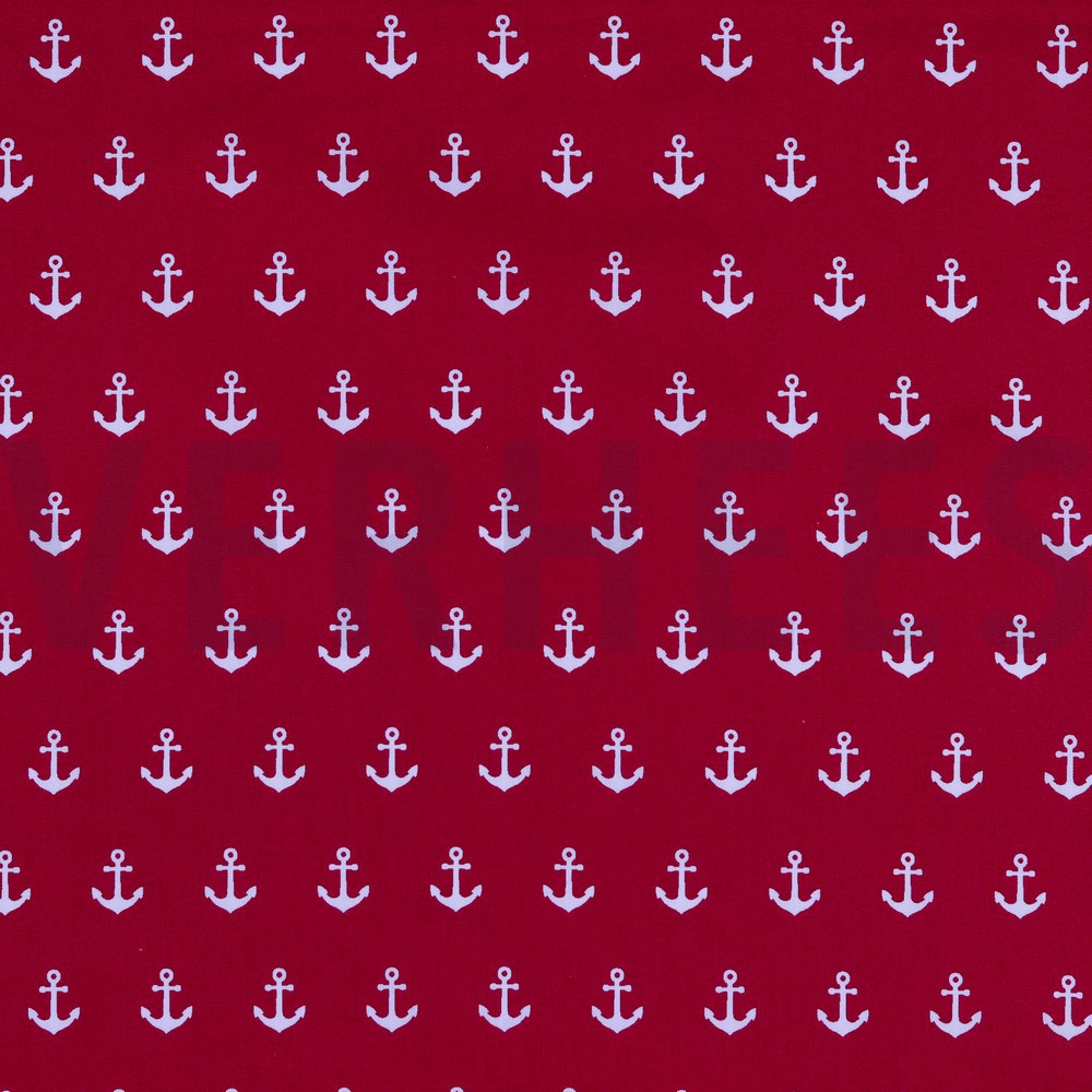 BAUMWOLLE POPELINE ANKER KIRSCHROT