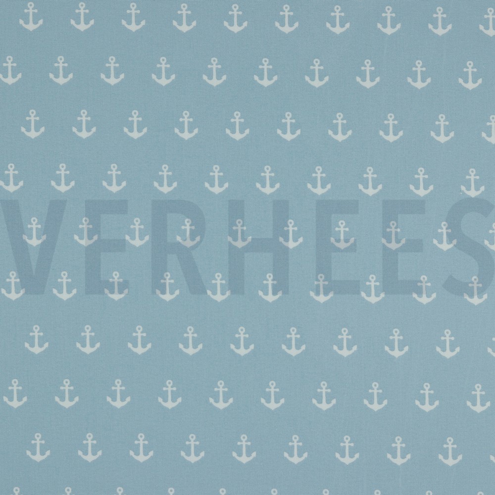 POPLIN ANCHORS LIGHT BLUE
