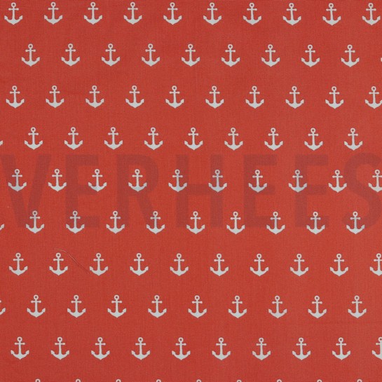POPLIN ANCHORS CORAL #7
