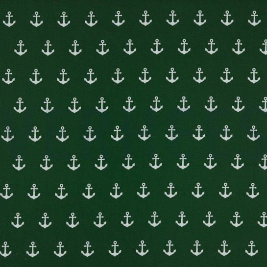 POPLIN ANCHORS DARK GREEN #7