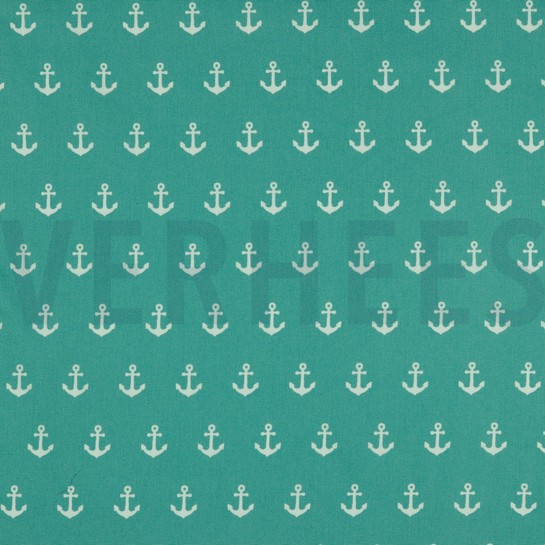 POPLIN ANCHORS OLD GREEN #7