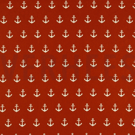 POPELINE DE COTON ANCRE TERRACOTTA (hover)