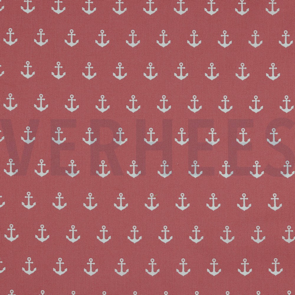 KATOENEN POPLIN ANKERS BLUSH