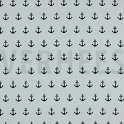 KATOENEN POPLIN ANKERS WIT/DONKERBLAUW (thumbnail)