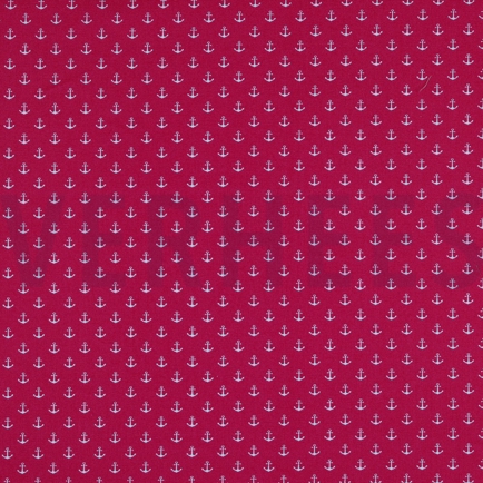 KATOENEN POPLIN KLEINE ANKERS ROZE (hover)