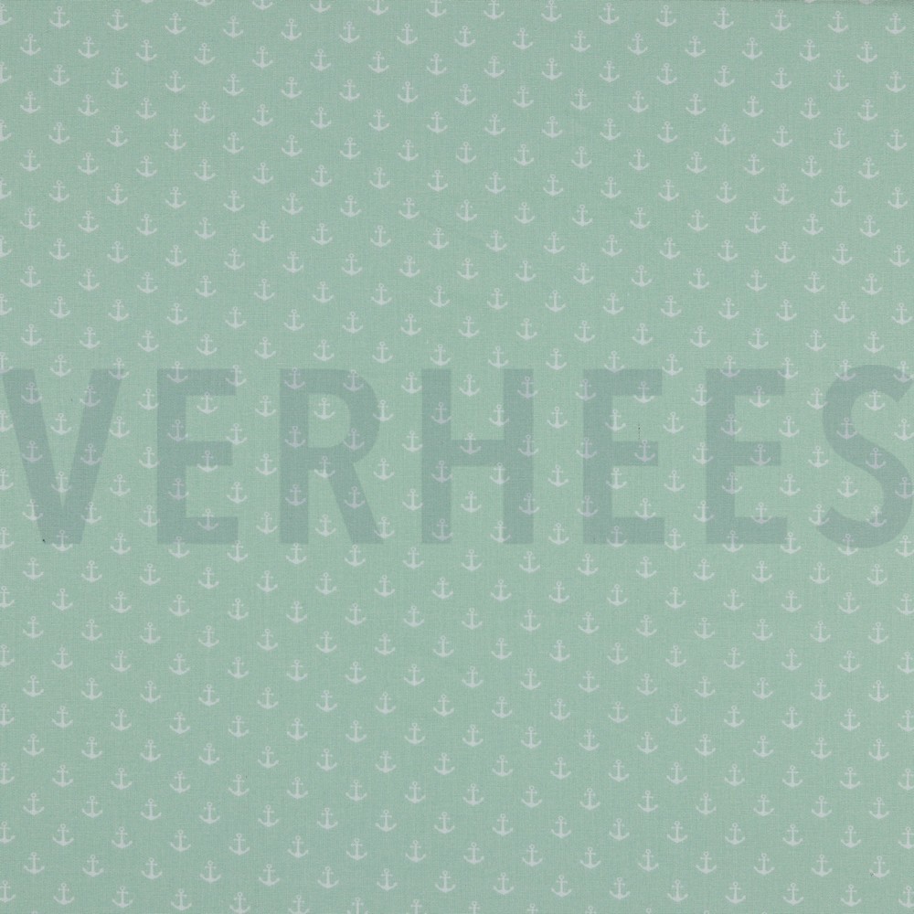 BAUMWOLLE POPELINE KLEINE ANKER MINZE