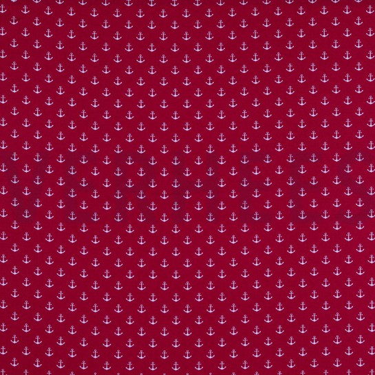 POPLIN PETIT ANCHORS CERISE #7