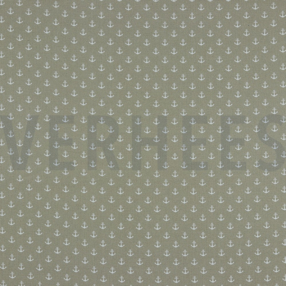 POPLIN PETIT ANCHORS SAND