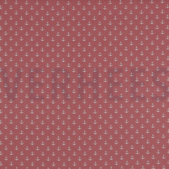 KATOENEN POPLIN KLEINE ANKERS BLUSH #7