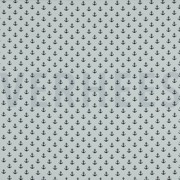 KATOENEN POPLIN KLEINE ANKERS WIT/ZWART (thumbnail)