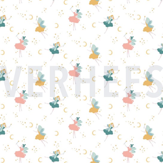 POPLIN GOTS MAGICAL NIGHT WHITE #7