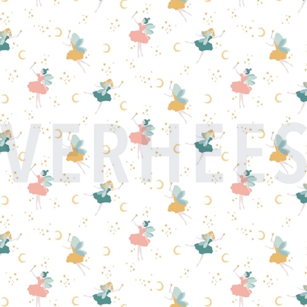 POPELINE DE COTON GOTS NUIT MAGIQUE BLANC (hover)