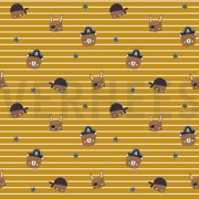 POPELINE DE COTON PIRATES OCRE (thumbnail)