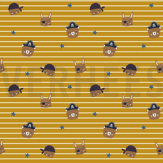 POPELINE DE COTON PIRATES OCRE #7