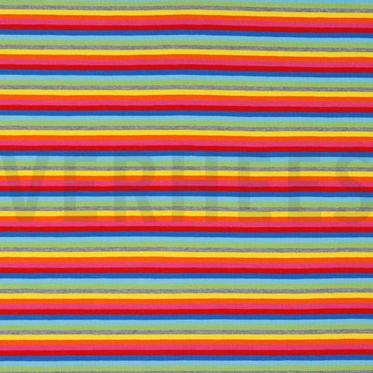 KATOEN JERSEY GARENGEVERFD STREPEN MULTI #7