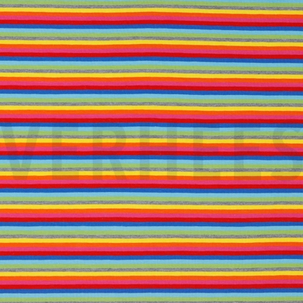 BAUMWOLLE JERSEY GARNGEFÄRBT STREIFEN MEHRFARBIG (hover)