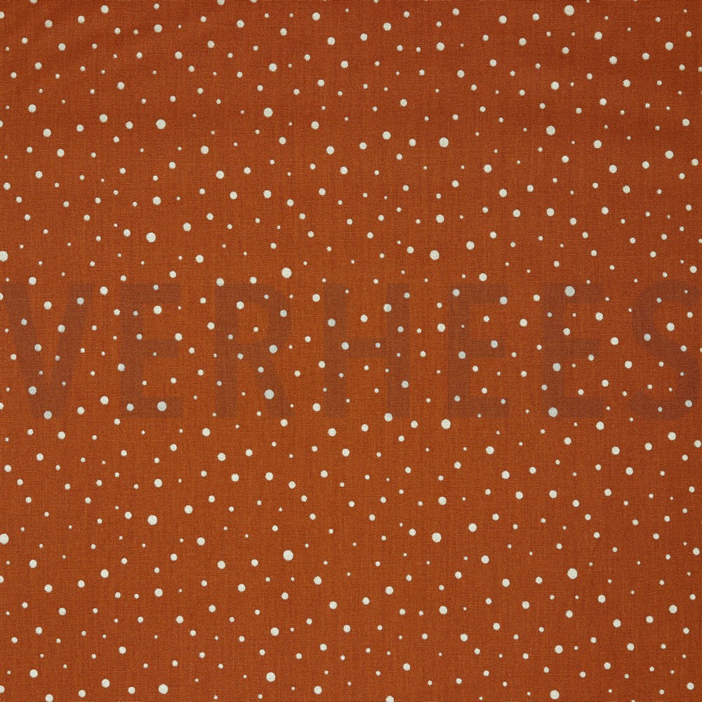 POPLIN GLITTER DOTS RUST