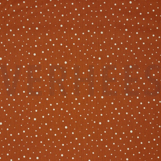 POPLIN GLITTER DOTS RUST #7