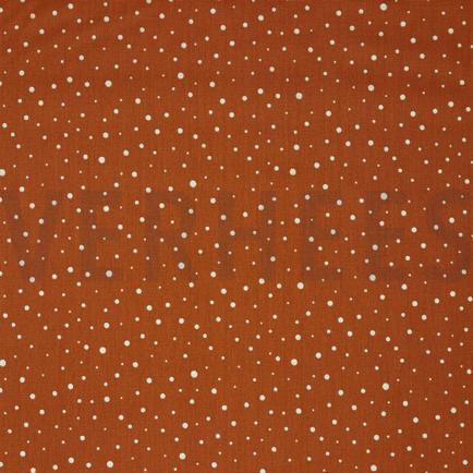 KATOENEN POPLIN GLITTER STIPPEN ROEST (hover)