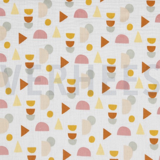 DOUBLE GAUZE GOTS DOTS WHITE #7