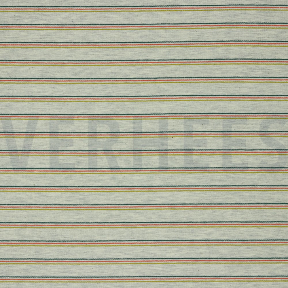 FRENCH TERRY STRIPES GREY MELANGE