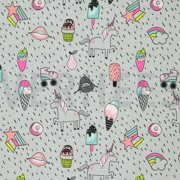 JERSEY NEON UNICORN PARTY LIGHT GREY (thumbnail)