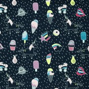 JERSEY NEON FÊTE LICORNE BLEU MARINE (thumbnail)