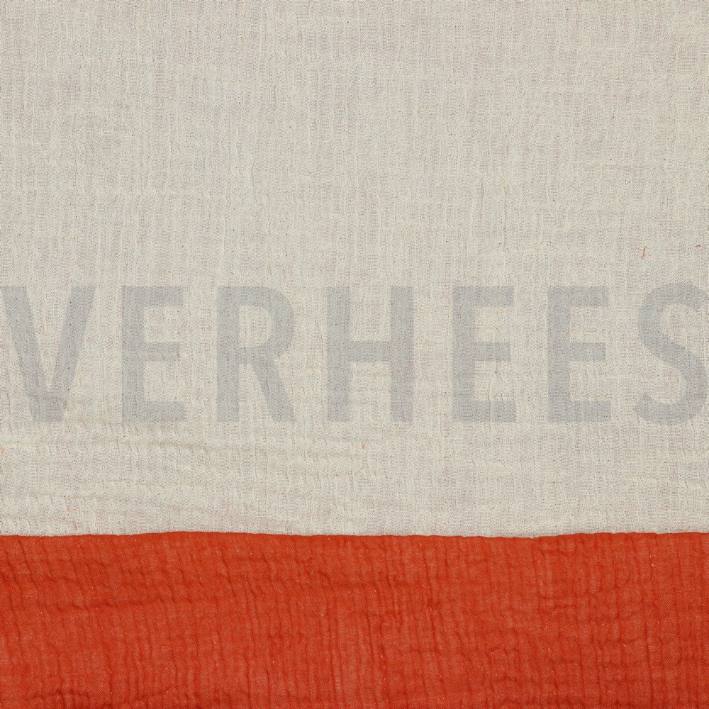 DOPPELSEITIGE MUSSELIN GOTS TERRACOTTA