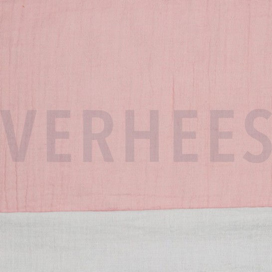 DOPPELSEITIGE MUSSELIN GOTS ALTROSA/HELLGRAU #7