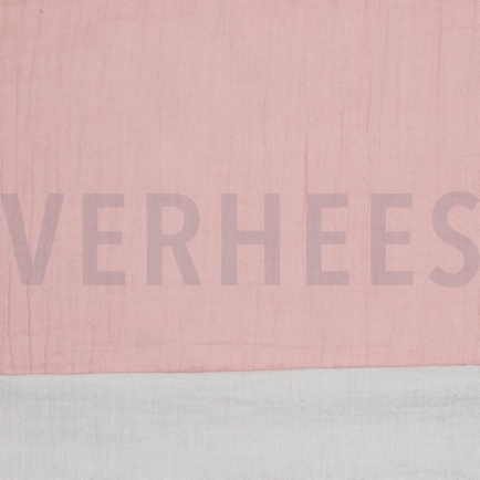 DOPPELSEITIGE MUSSELIN GOTS ALTROSA/HELLGRAU (hover)