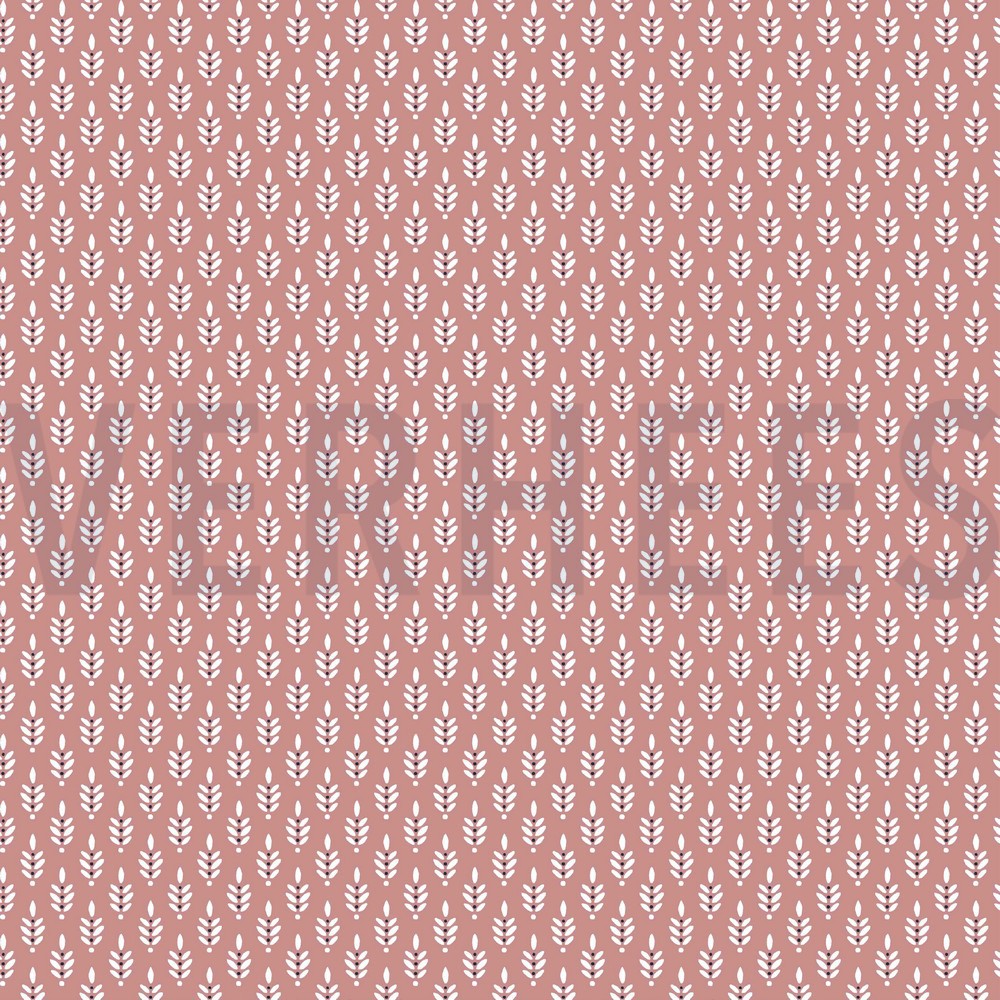 KATOENEN POPLIN FANTASIEBLOEMEN BLUSH