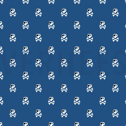 POPELINE DE COTON PIRATES BLEU (hover)