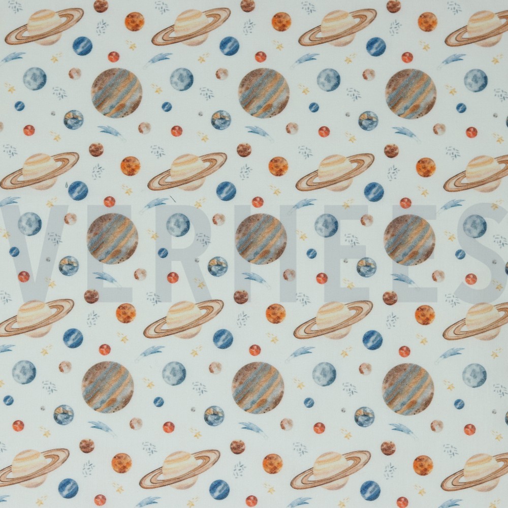 POPELINE DE COTON DIGITAL ESPACE BLANC