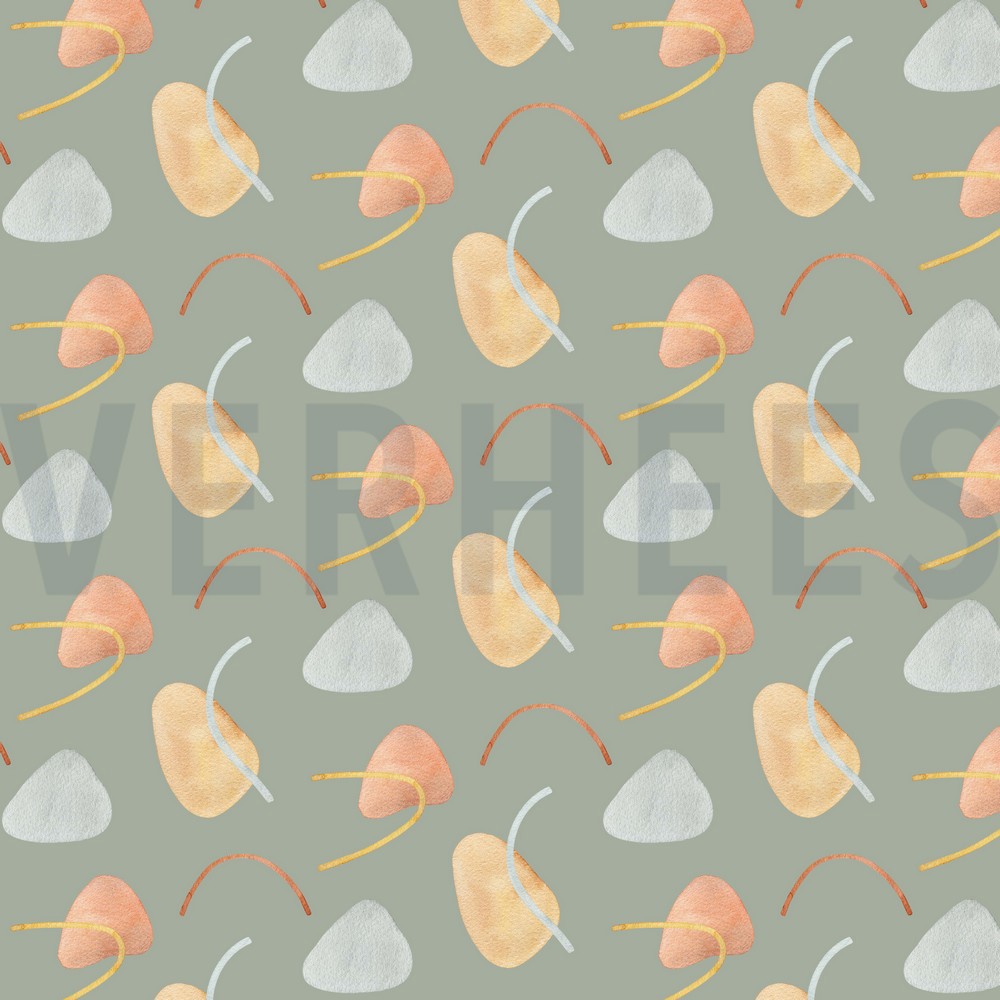 JERSEY DIGITAAL VORMEN EN LIJNEN SALIEGROEN