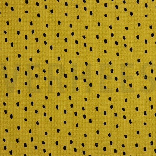 WAFFLE DOTS OCHRE #7