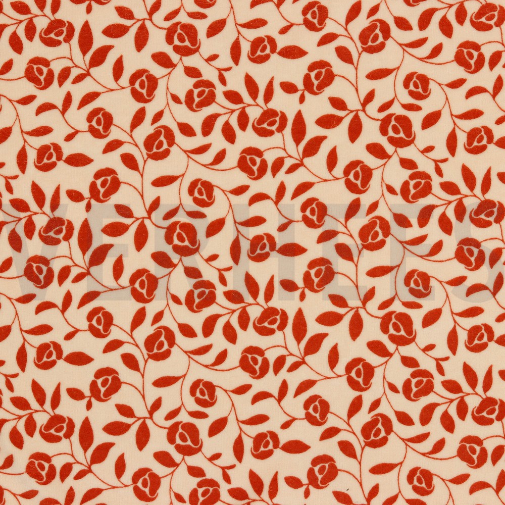 NICKY VELOURS FLEURS SAUMON