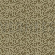 COTTON SATIN STRETCH FLOWER LEAVES MOSS GREEN (thumbnail)