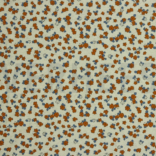 LINNEN JERSEY KLEINE BLOEMEN NATUREL #7