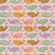 BAUMWOLLE POPELINE GOTS WUNDERSCHÖNER WAL HELLROSA (thumbnail)