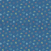 KATOENEN POPLIN GOTS KLEINE BLOEMEN KOBALTBLAUW (thumbnail)