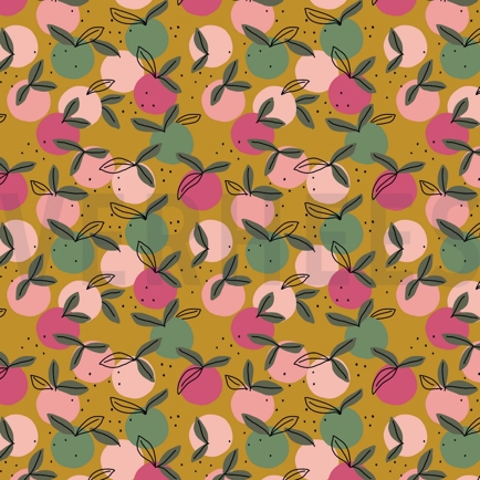 BAUMWOLLE POPELINE GOTS PFIRSICHFRUCHT OCKER (hover)