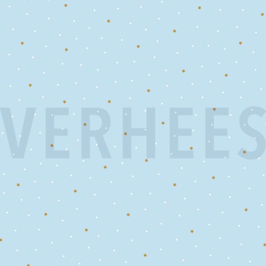 POPLIN GOTS SWEET BEAR LIGHT BLUE #7