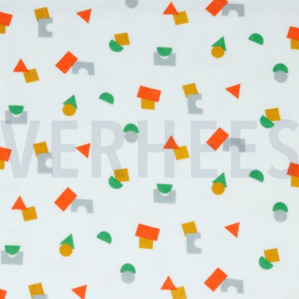 STRETCH TOWELLING SHAPES WHITE (hover)